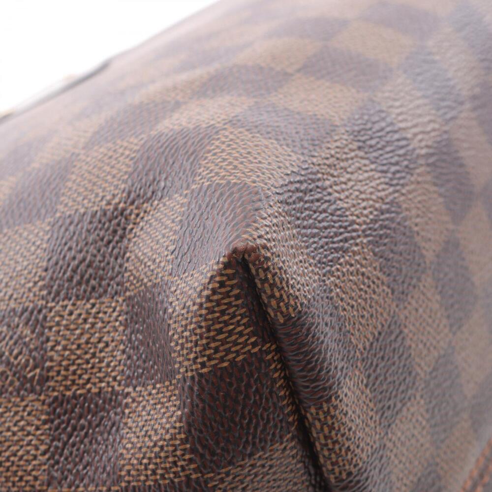 Louis Vuitton Brown Tote Damier Bag Brown Canvas Ebene Iena Leather - Picture 6 of 9